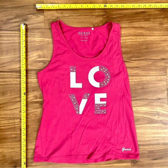 Guess Tops - Guess Pink Sleeveless Tank Top